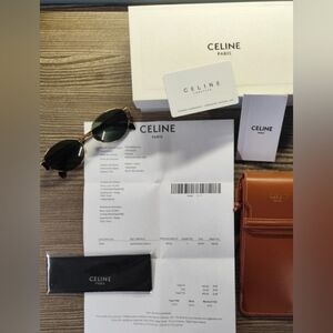 Celine Triomphe Gold Metal Sunglasses
